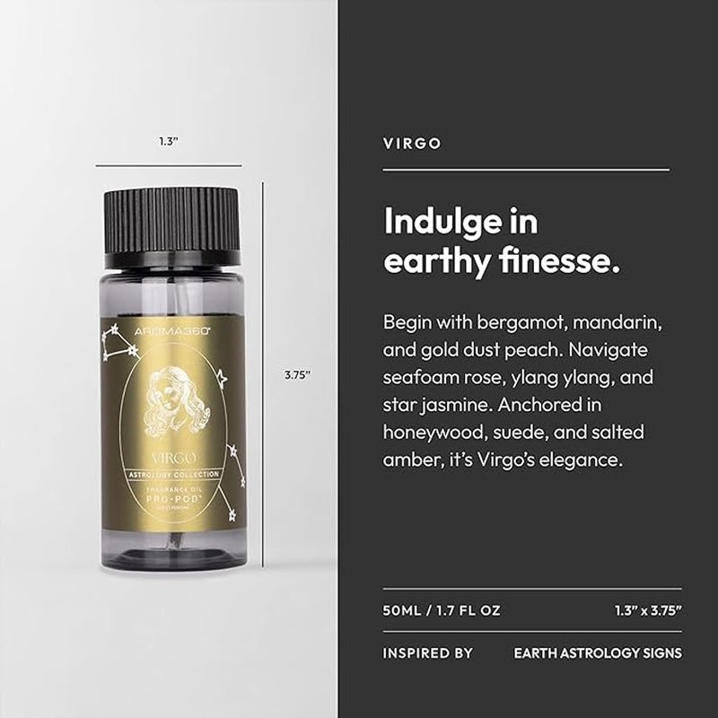 AROMA360 Pro Pod - Fragrance Oil Inspired by Astrology - Scent Includes Gold Dust Peach, Seafoam Rose & Honeywood - Virgo, 50mL/1.7 fl oz - Image 3