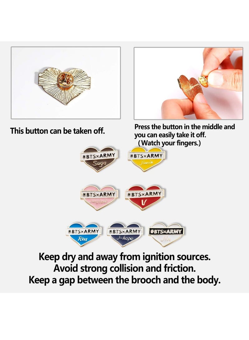 BTS Brooch Set 8 pcs Army Cute Enamel Lapel Pin for Children Women Clothing Backpack Decoration Gift - Image 4