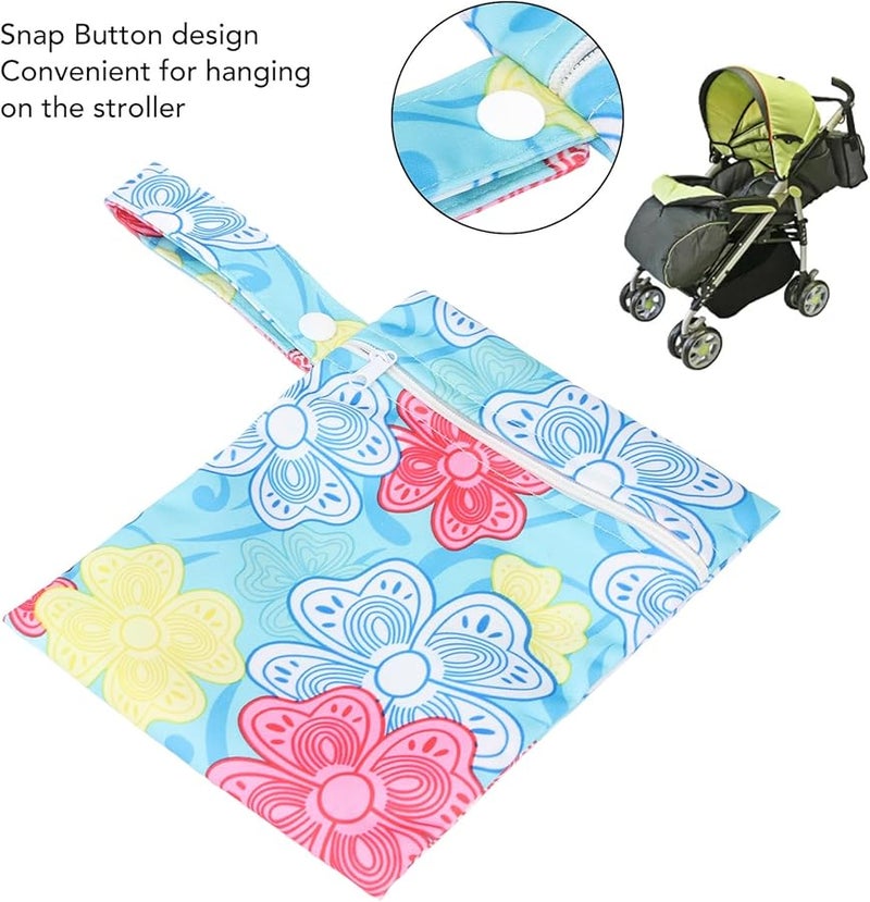 حقيبة حفاضات مقاومة للماء قابلة لإعادة الاستخدام T07 مع 3 أكياس مبللة للسفر والشاطئ والمسابح والصالة الرياضية - Image 4