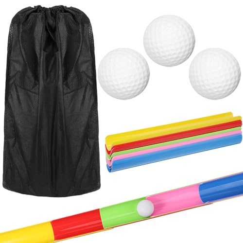 Sratte 2 Sets Team Building Activities Games Teamwork Group Learning Exercise Activities with Half Pipes Golf Balls Storage Bags Teamwork Kit for Adults Teens Field Day Game School Gym Outdoor Sports - Image 1