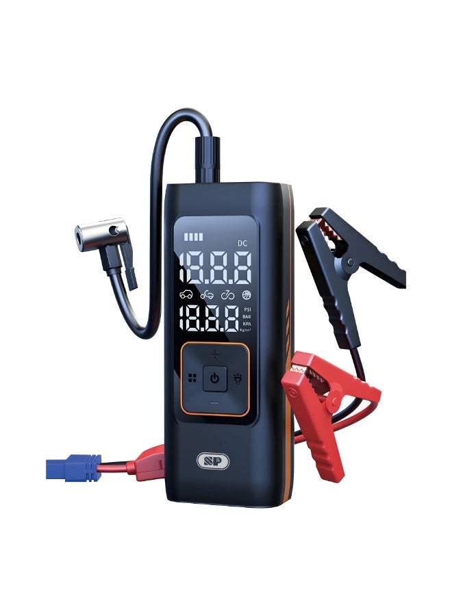 SP 4-in-1 Car Emergency Device – Air Compressor, Jump Starter, 8000mAh Power Bank & LED Light - Image 5