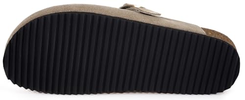Intini Cork Clogs for Women Mens Genuine Suede Leather Clogs Soft Footbed Potato Shoes with Arch Support Brown - Image 4