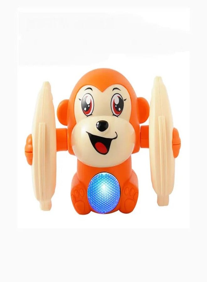 higadget Stunt Rolling Monkey Toy Novelty and Funny Children's Toy Glowing Toy with Music -Multicolor - Image 4