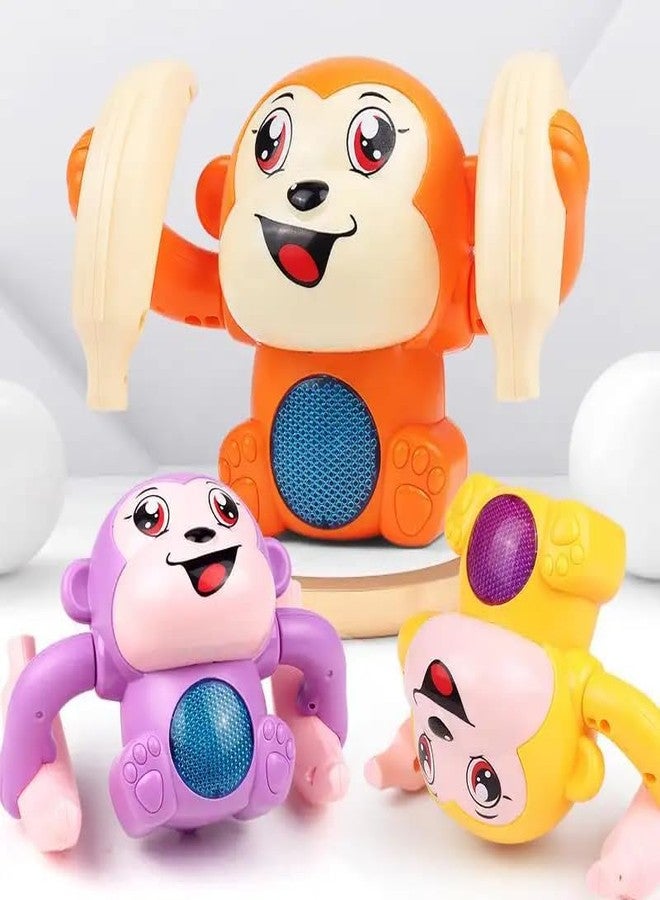 higadget Stunt Rolling Monkey Toy Novelty and Funny Children's Toy Glowing Toy with Music -Multicolor - Image 3