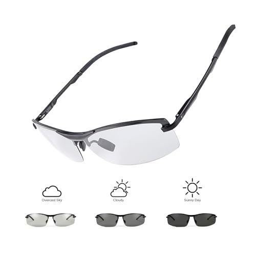 PEEPAI Polarized Photochromic Sunglasses for Men - UV Protection and Lightweight Sun Glasses for Driving Fishing Hiking Running Adventures-Black - Image 3