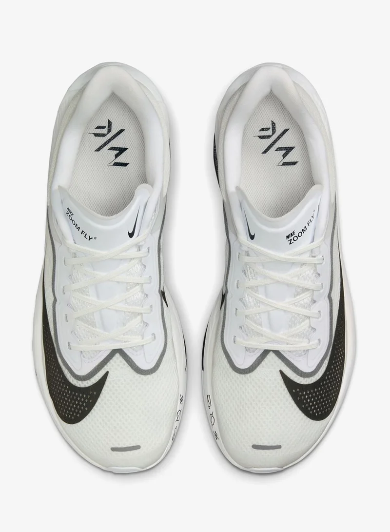 Nike white/black-smoke grey-mtlc silver Zoom Fly 6 for Men | Best Price UAE