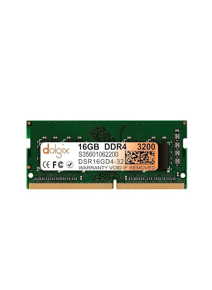 Generic Dolgix 16GB DDR4 3200MHz Laptop/Notebook RAM (Memory) SO-DIMM | PC4-25600 | Pin-260 | 1Rx8 Single Rank | CL-22 |3 Years Warranty (Made in India)  - Image 1