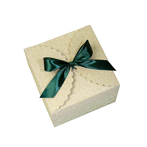 WEWILUCK Small Gift Boxes for Presents Gold Glitter Christmas Gift Boxes Bulk for Women Man Empty Square Gift Box for Gifts Widely Used in Various Occasions475 x 475 x 353 - Image 2