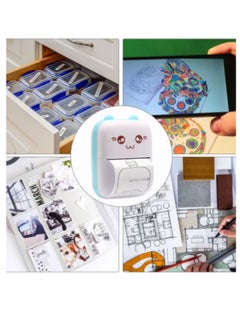 Generic Mini Printer,Portable Labler Maker with 13 Rolls Paper,Bluetooth Sticker Printer Wireless Inkless printer Compatible with iOS/Android for Study Notes Journal,Memo,Photo,Lists,QR,Adress  - Image 4