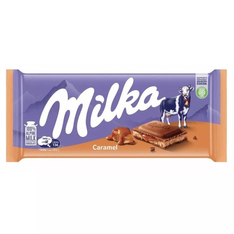 Milka Caramel Flavoured Chocolate Bar-95gms