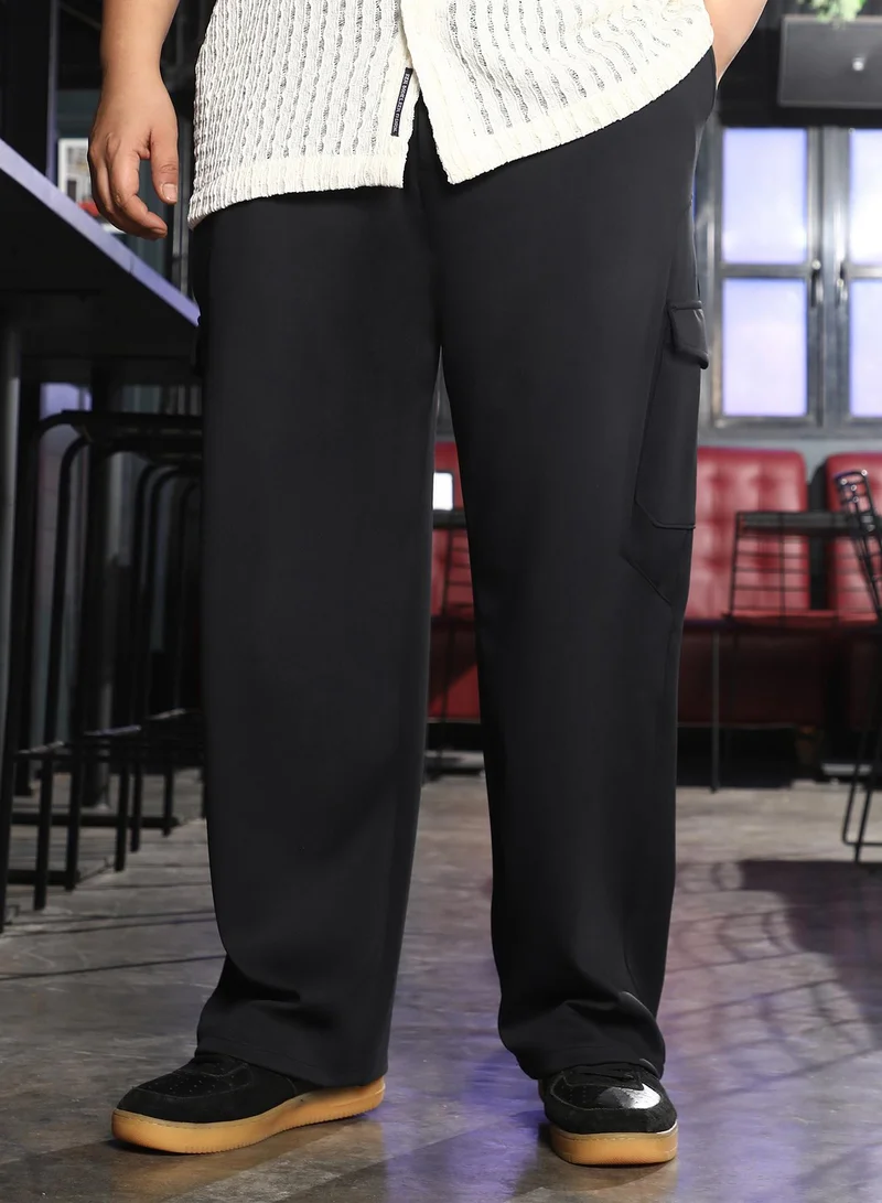 انستافاب بلس بنطلون رجالي بقصة مريحة وخصر مطاطي جانبي