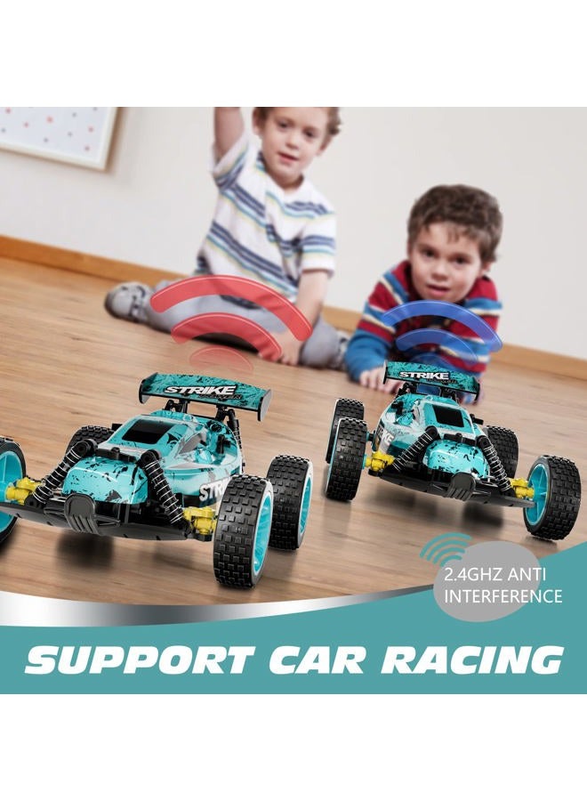 Tecnock RC Car Remote Control Car for Kids,1:18 20 KM/H 2WD RC Buggy,2.4GHz Offroad Racing Car for 40 Mins Play, Gift for Boys and Girls (Blue) - Image 5