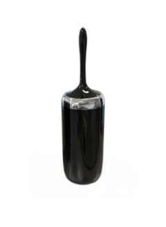 Primanova Premium acrylic bathroom toilet brush and holder, toilet brush with durable scrubbing brush and inner container for easy clean black 