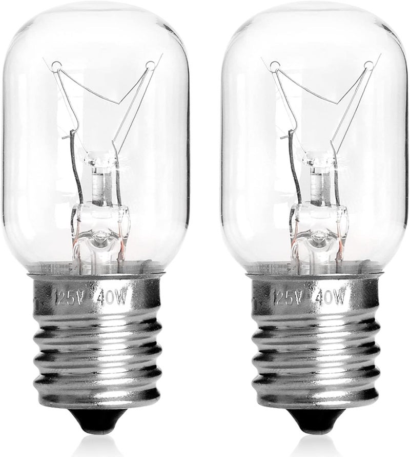 Belleone Microwave Light Bulb for Whirlpool, 8206232A Light Bulbs for Maytag GE Kenmore Over Range Hood, Kei 125V 40W, Microwave Bulbs Over Stove, 2 Count - Image 1