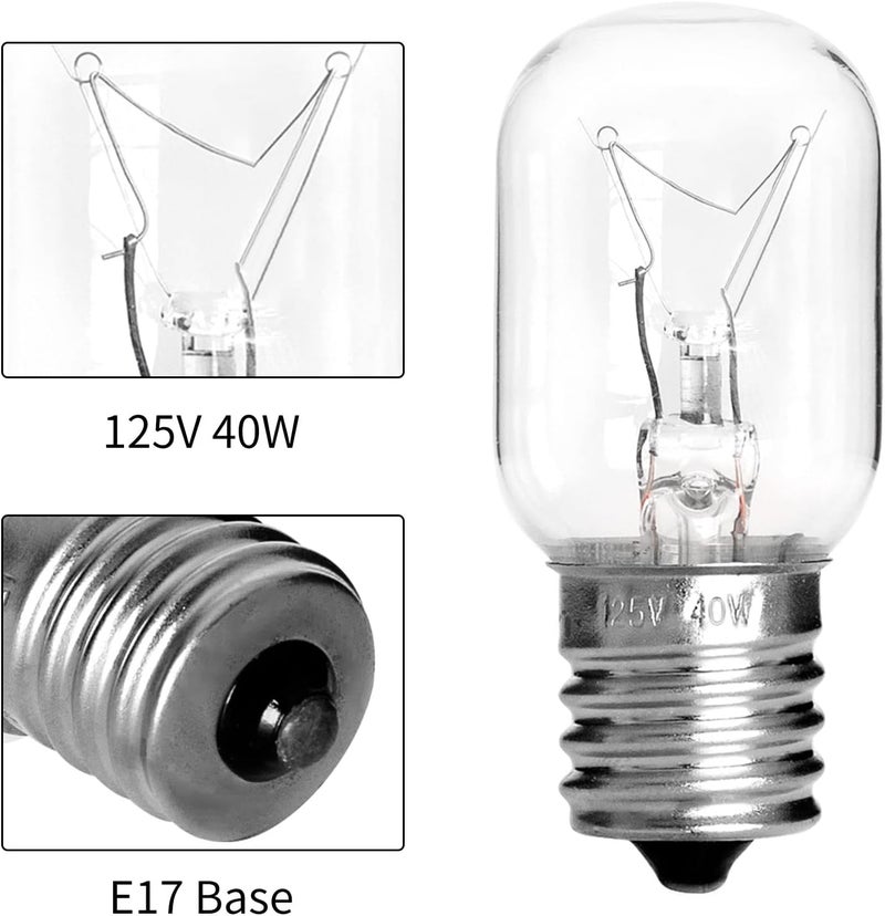 Belleone Microwave Light Bulb for Whirlpool, 8206232A Light Bulbs for Maytag GE Kenmore Over Range Hood, Kei 125V 40W, Microwave Bulbs Over Stove, 2 Count - Image 3