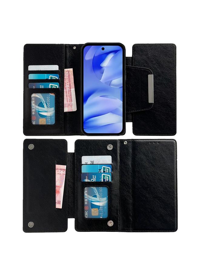 اس-توب جراب هاتف جلدي متعدد الوظائف مزود بمحفظة لـ 7 بطاقات لهاتف Google Pixel 9a - Image 3