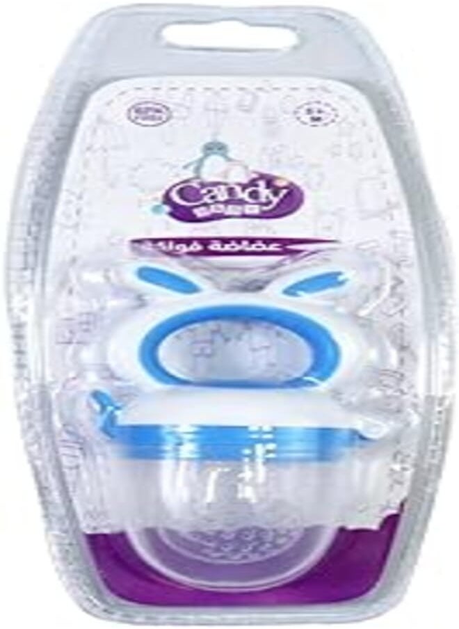 Candy Baby - Candy Baby Fruit Feeder Pacifier BPA Free For Unisex-Baby Blue&White-(+3 Months) - Image 1