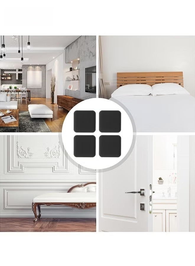 4PCS Door Stoppers Wall Protector, Silicone Door Knob Guard Wall Shield, Door Handle Bumper Self Adhesive Silencer Soft Rubber Crash Pad for Home Office - Image 4