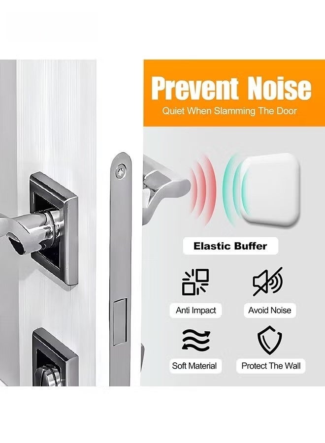 4PCS Door Stoppers Wall Protector, Silicone Door Knob Guard Wall Shield, Door Handle Bumper Self Adhesive Silencer Soft Rubber Crash Pad for Home Office - Image 3