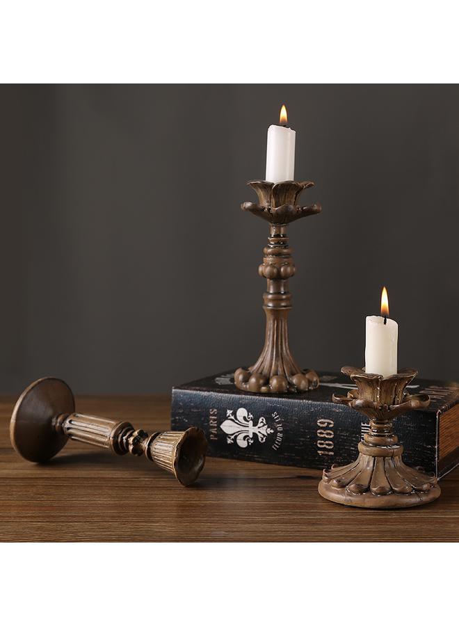 Bluejw European Style Vintage Resin Crafts Romantic Candlelight Dinner Desktop Wedding Atmosphere Decorations Carved Candlestick Ornaments - Image 4