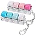 DEARIDAP 2 PCS Keyboard Fidget Toy 4in1 Keyboard Button Clicker Keychain Push Bubble Sensory Fidget Toys for Kids Adults to Relief Pass Time Blue Pink White - Image 2