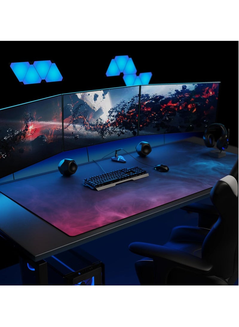 Generic Smoke Colors Gaming Mouse Pad for Keyboard & Mouse (80 X 30 cm ) - Desk Mat Mousepad L Extended Size - Anti Slip Rubber Base - Stitched Edges - Waterproof - Speed Edition | Black  - Image 5