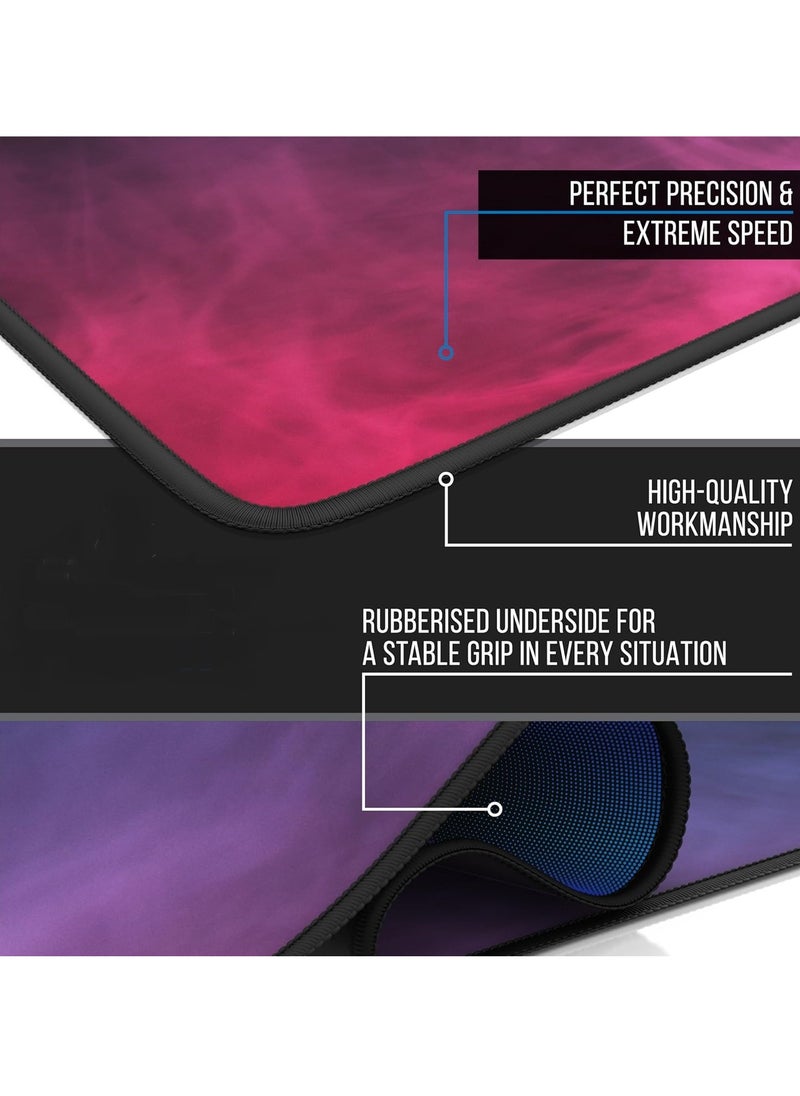 Generic Smoke Colors Gaming Mouse Pad for Keyboard & Mouse (80 X 30 cm ) - Desk Mat Mousepad L Extended Size - Anti Slip Rubber Base - Stitched Edges - Waterproof - Speed Edition | Black  - Image 2