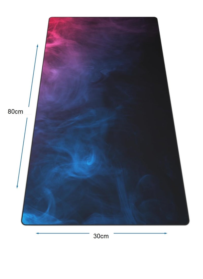 Generic Smoke Colors Gaming Mouse Pad for Keyboard & Mouse (80 X 30 cm ) - Desk Mat Mousepad L Extended Size - Anti Slip Rubber Base - Stitched Edges - Waterproof - Speed Edition | Black  - Image 3