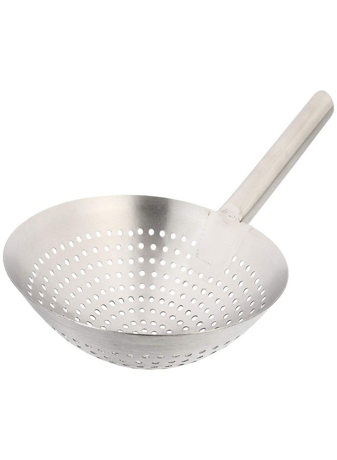 YARDWE Noodle Spoon Stainless Steel Skimmer Spoon Slotted Strainer Ladle Fine Mesh Wire Oil Filter Mandarin Colander Scoop for Kitchen Cooking (28CM) Spider Strainer - Image 1