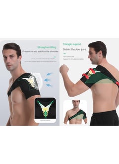 SYOSI Shoulder Support, Neoprene Adjustable Shoulder, Compression Brace Shoulder Strap Wraps Belt Band, for Men Women Rotator Cuff Tear Injury Recovery, Joint Pain Relief, Dislocated(Yellow)  - Image 4