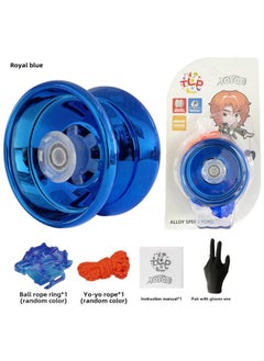 Special Alloy Yo-yo Yo Automatic Sleep Swing Dead Sleep Live Sleep YOYO Ball [send Gloves]]-Color:Royal Blue Alloy Yo-yo (no Lights) + Gloves
