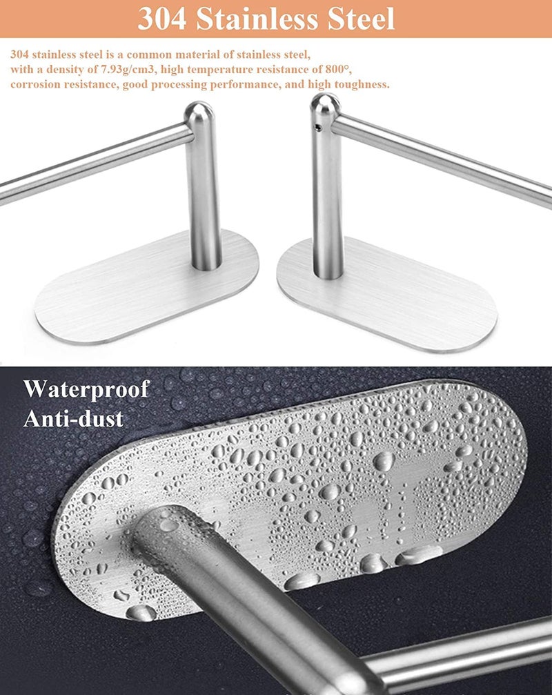 DOCOSS Self Adhesive Stainless Steel Toilet Tissue Paper Roll Holder for Bathroom, Pack of 1 (Satin) - Image 5