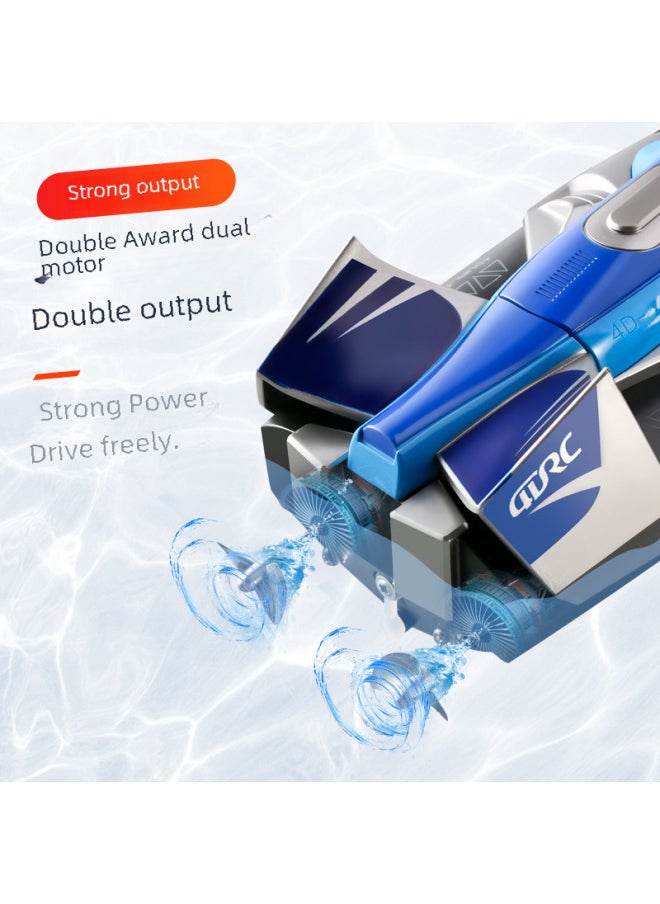 S1 Remote Control Boat Wireless Electric Long Endurance High Speed 2.4g Speedboat Water Boat Model Children's Toy Large Size-Color:S1-High Speed Boat-Fluorescent Green-Specifications:Double Power Package-one Spare Battery  - Image 3