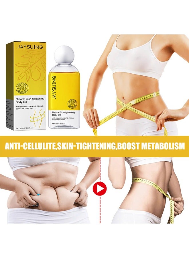 Jaysuing Natural Skin-tightening Body Oil - Anti Cellulite Body Slimming Essential Oil Anti Cellulite Firm and Tighten Skin Nourish Skin Body Slim Oil with Natural Ingredients 100ml - Image 2