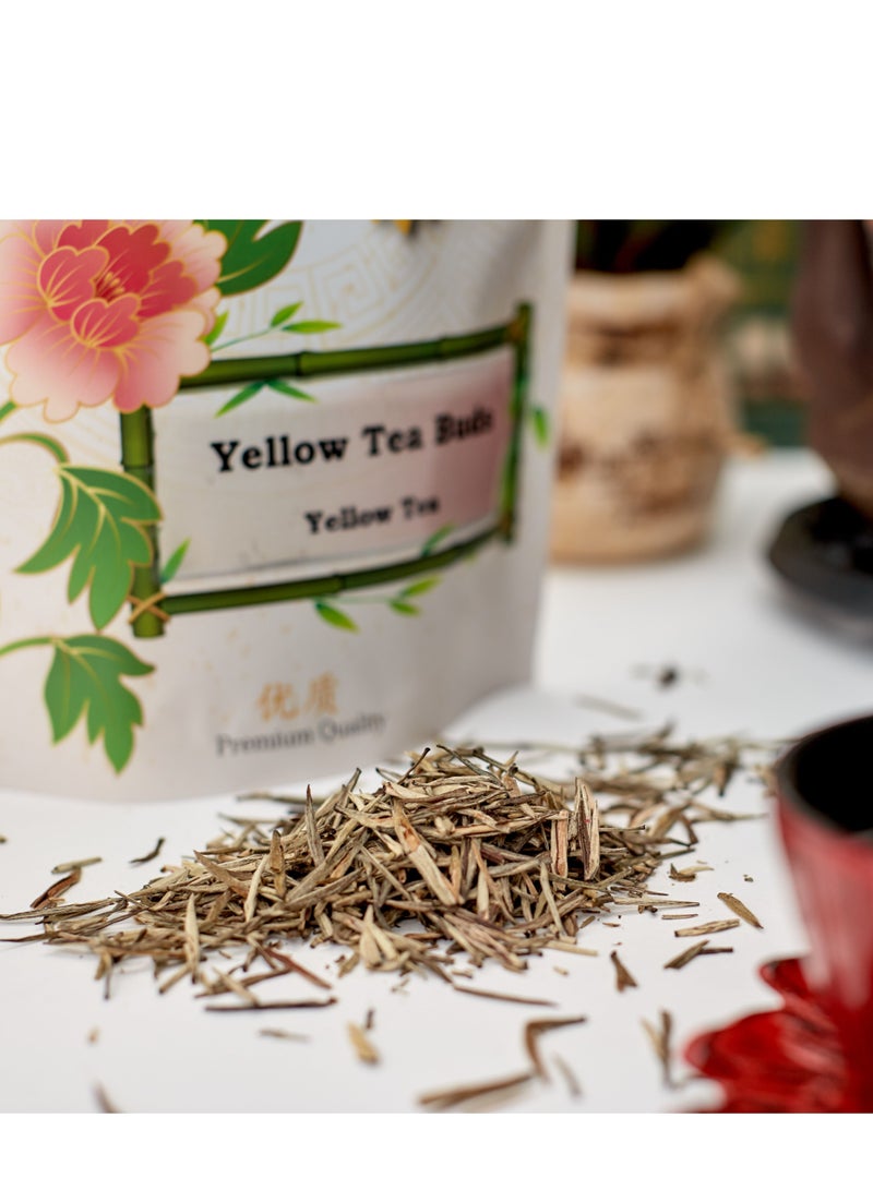 تيلاند براعم الشاي الأصفر الممتاز نادر مضادات الأكسدة الغنية بنكهة الأزهار الحلو متوسط ​​الكافيين 100 جرام - Image 5