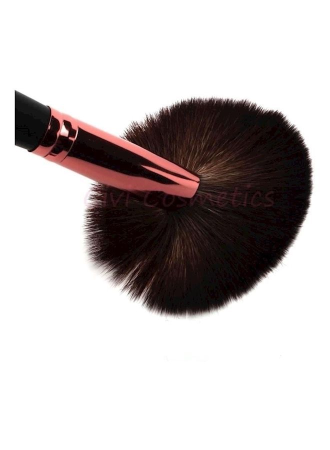 NIBEMINENT 7 Makeup Brushes With Portable Elegant Leather Pouch Black - Image 2