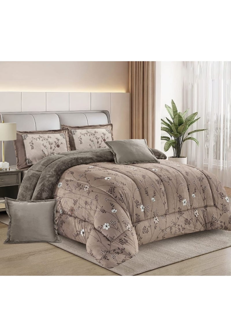 Royal winter nephrine fur comforter set, consisting of 6 pieces, bed size 250x230 cm - pzsku/ZE5A8FB7CBB1EDC40E56BZ/45/_/1734026871/bf24575f-fe55-460b-9459-41350cc0927d