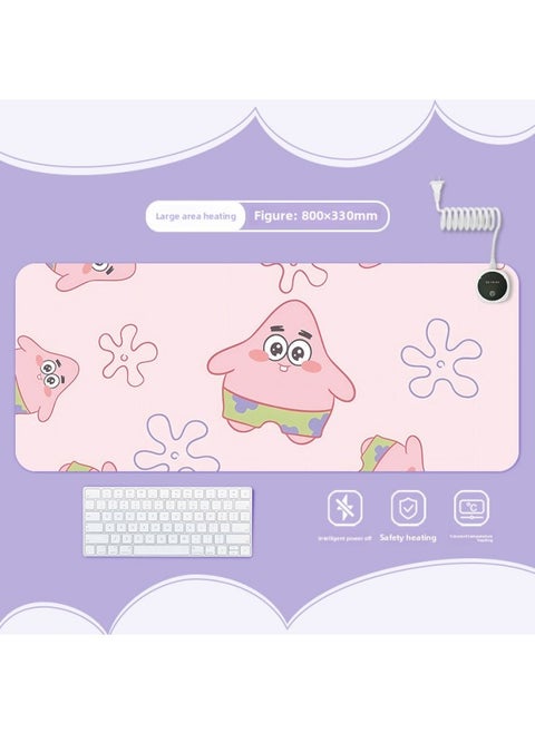 Spongebob Heating Pad Warm Table Mat Office Computer Desktop Heating Mouse Pad-Color:700x330mm-Pattern:Jr-spongebob Squarepants 111