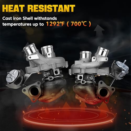 YEHERIT 53039880469 Left & Right Turbocharger Set K03 Turbo Compatible with 2013-2016 Ford F150, 2015-2016 Expedition, 2015-2016 Transit 150 250 350 3.5L V6, Replace Number DL3E6C879AD 53039880470 DL3E6K682AE - Image 5