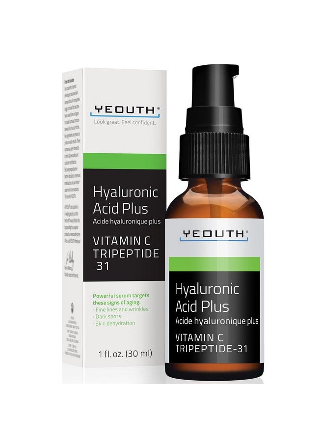 Yeouth - Hyaluronic Acid Serum For Face With Vitamin C Hydrating Serum Anti Aging Serum For Wrinkles Dark Spot & Dull Skin Face Serum For Women & Men Facial Serums For Skin Care - Image 1