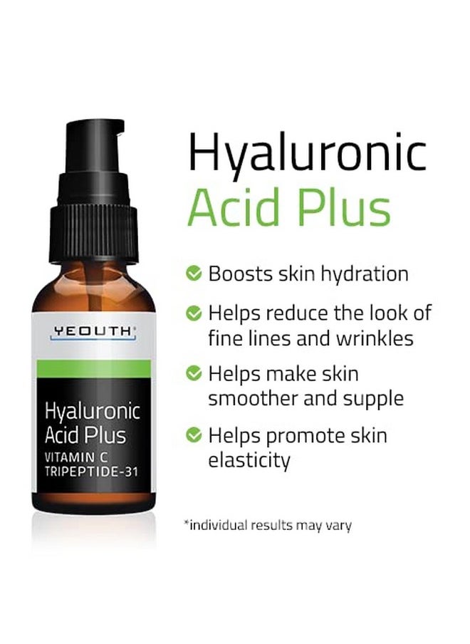 Yeouth - Hyaluronic Acid Serum For Face With Vitamin C Hydrating Serum Anti Aging Serum For Wrinkles Dark Spot & Dull Skin Face Serum For Women & Men Facial Serums For Skin Care - Image 1