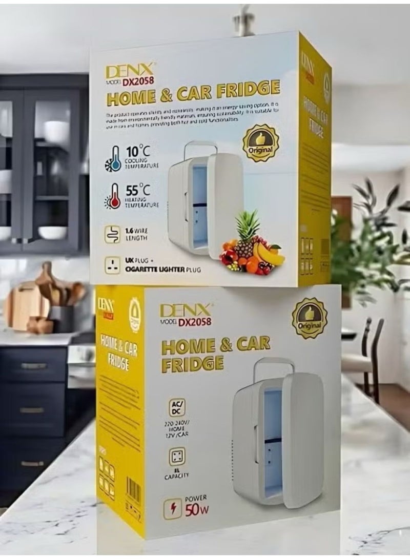 Denx Mini refrigerator suitable for home and car for storing hot and cold food and drinks  4 liter capacity - Image 1