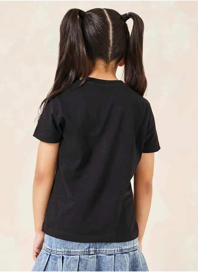 ستايلي Solid Cotton Round Neck T-Shirt