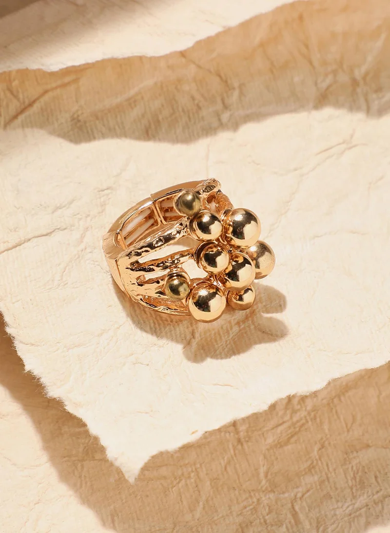 SOHI Cluster Ball Artificial Cocktail Ring Jewellery