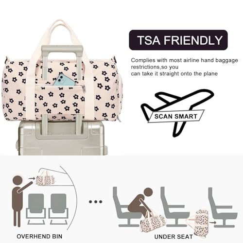 BLUBOON Duffle Bag Girls Kids Cute Gym Bag with Shoes Compartment & Wet Separation Waterproof Sports Overnight Travel Bag - Image 4