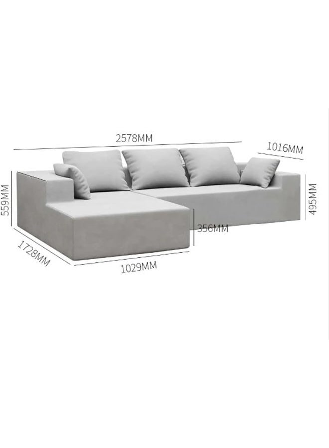 Generic Elegant 4-Seat L-Shape Sofa Set Complete with Pillows for a Stylish Living Room (Right, Green)  - Image 2