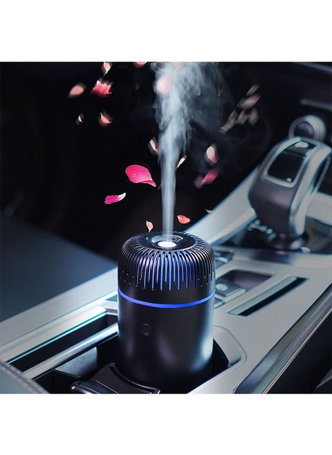 Car Diffuser USB Mini Humidifier Ultrasonic Essential Oil Diffuser Cool Mist Air Refresher for Car Office Bedroom Home (Black)