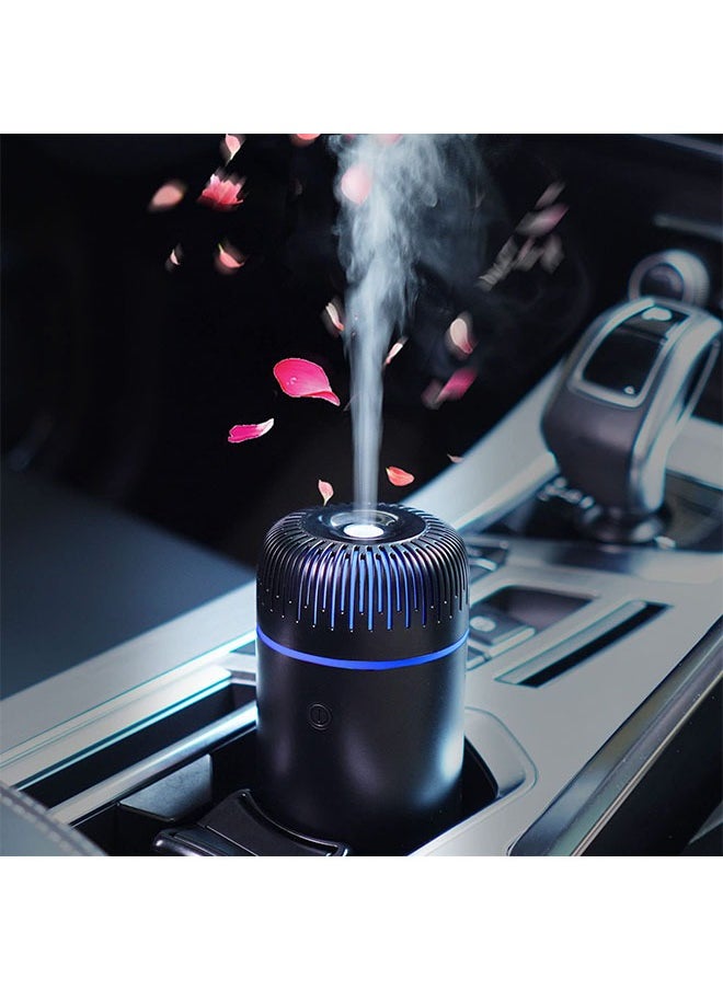 Car Diffuser USB Mini Humidifier Ultrasonic Essential Oil Diffuser Cool Mist Air Refresher for Car Office Bedroom Home (Black)