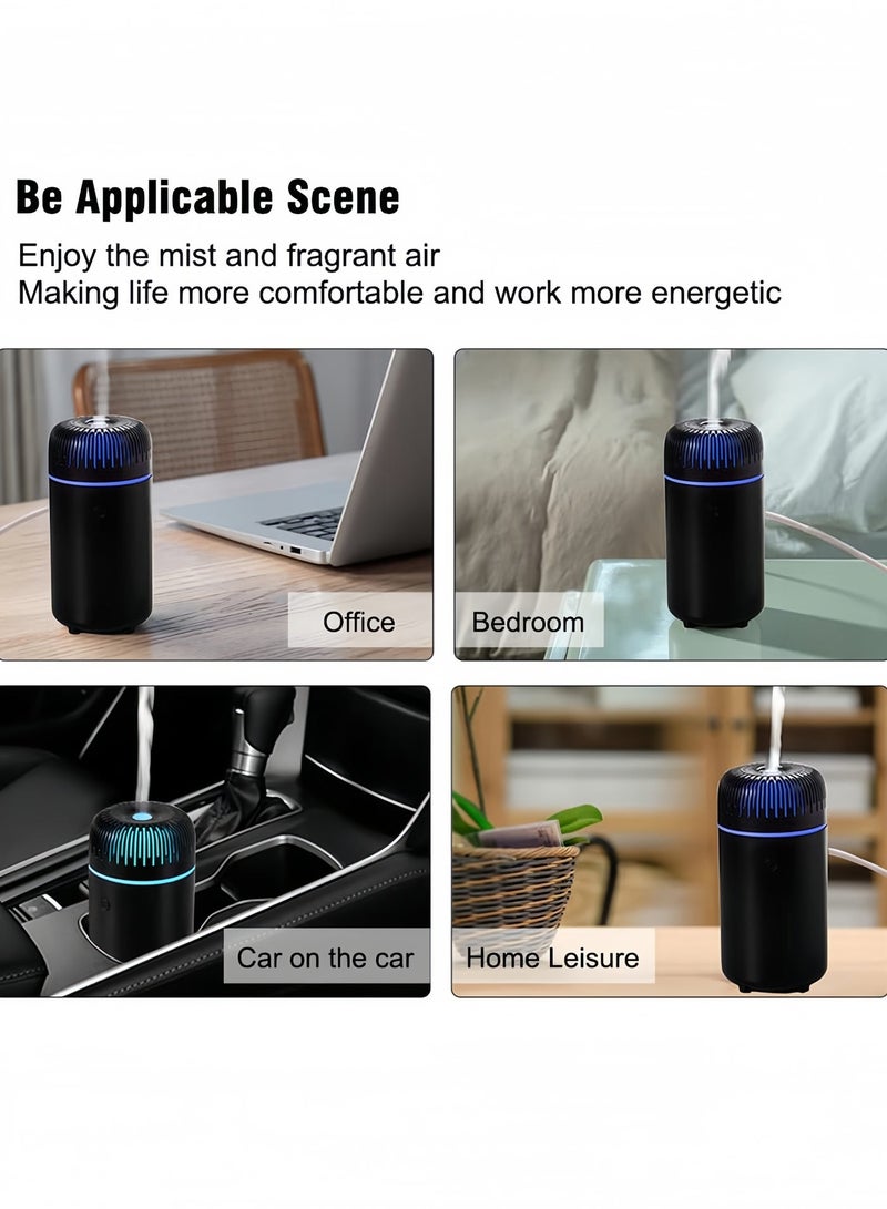 Car Diffuser Humidifier, Essential Oil Diffuser Spray, Usb Mini Portable Diffuser For Car Home Office Bedroom (Black) - Image 4