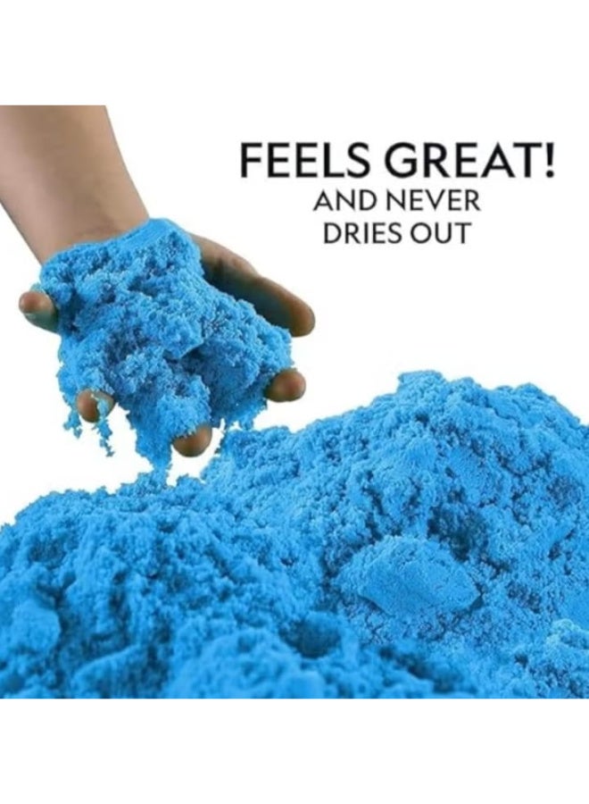 عجينة رائعة وطين سحري مع قالب، مجموعة حسية قابلة لإعادة الاستخدام، ألعاب أنشطة رملية رائعة خالية من الغلوتين، ألعاب داخلية للأطفال من سن 10 إلى 15 عامًا (أزرق) - Image 2